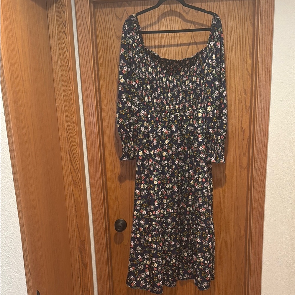 Floral Black Dress